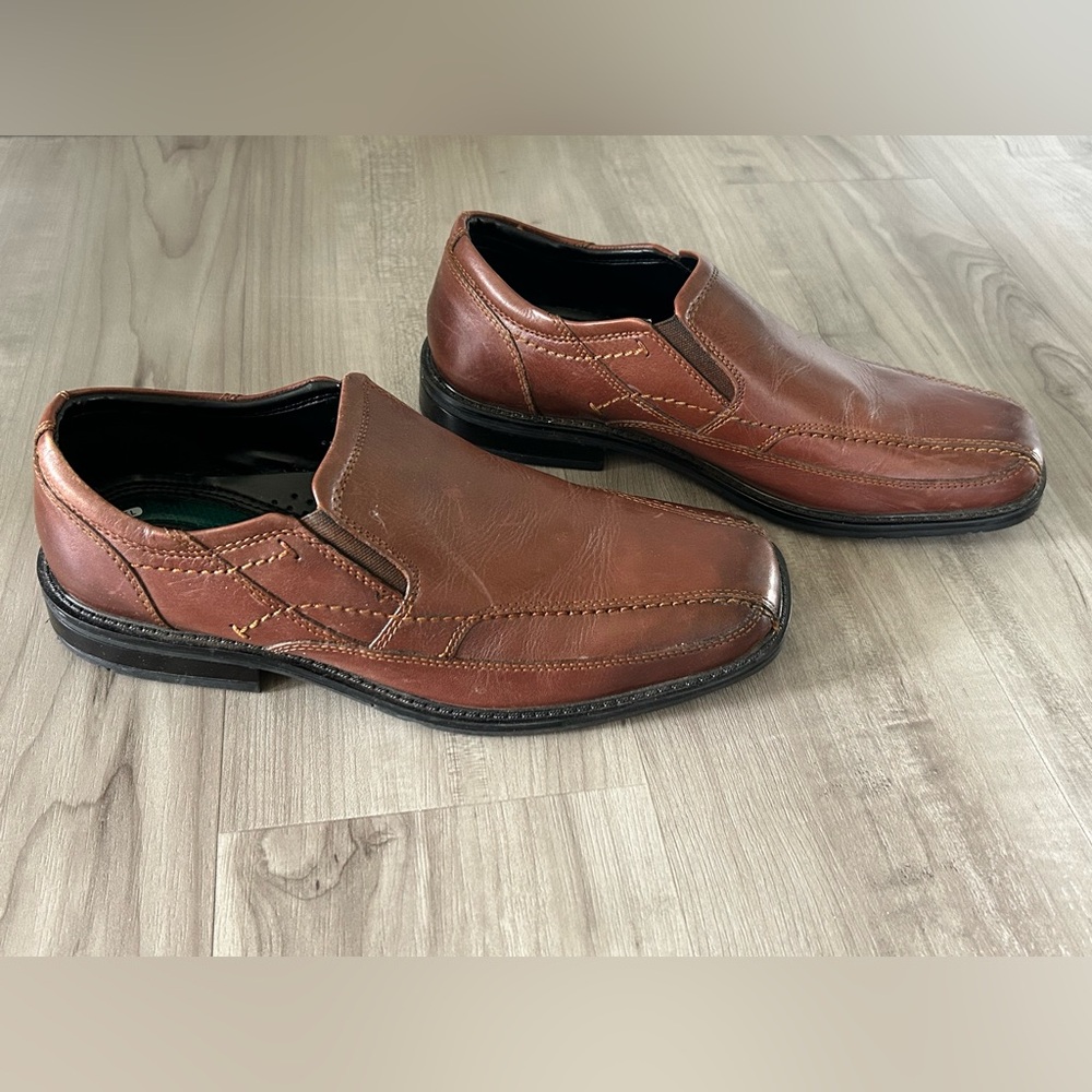 Nunn Bush Brown Leather Slip On Dress Shoe Men’s Size 8